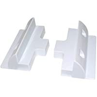 NUZAMAS Juego de 2 soportes de montaje de panel solar blanco para caravana- caravana- autocaravana- barco- montaje…
